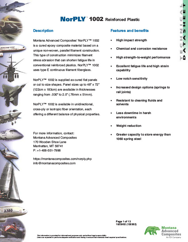 Norply Technical Data Bulletin